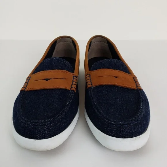 Cole Haan Blue and Brown Loafers - Picture 4 of 4